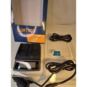 Watson Duo Charger D-3412 Battery Charger NIKON EL-EL20  USB Port 12V &Wall Cord